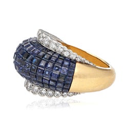 VAN CLEEF & ARPELS Sapphire and Diamond Myster Set Ring