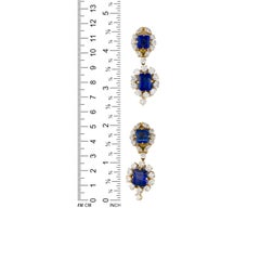 Van Cleef & Arpels Sapphire and Diamond Pendant and Earrings