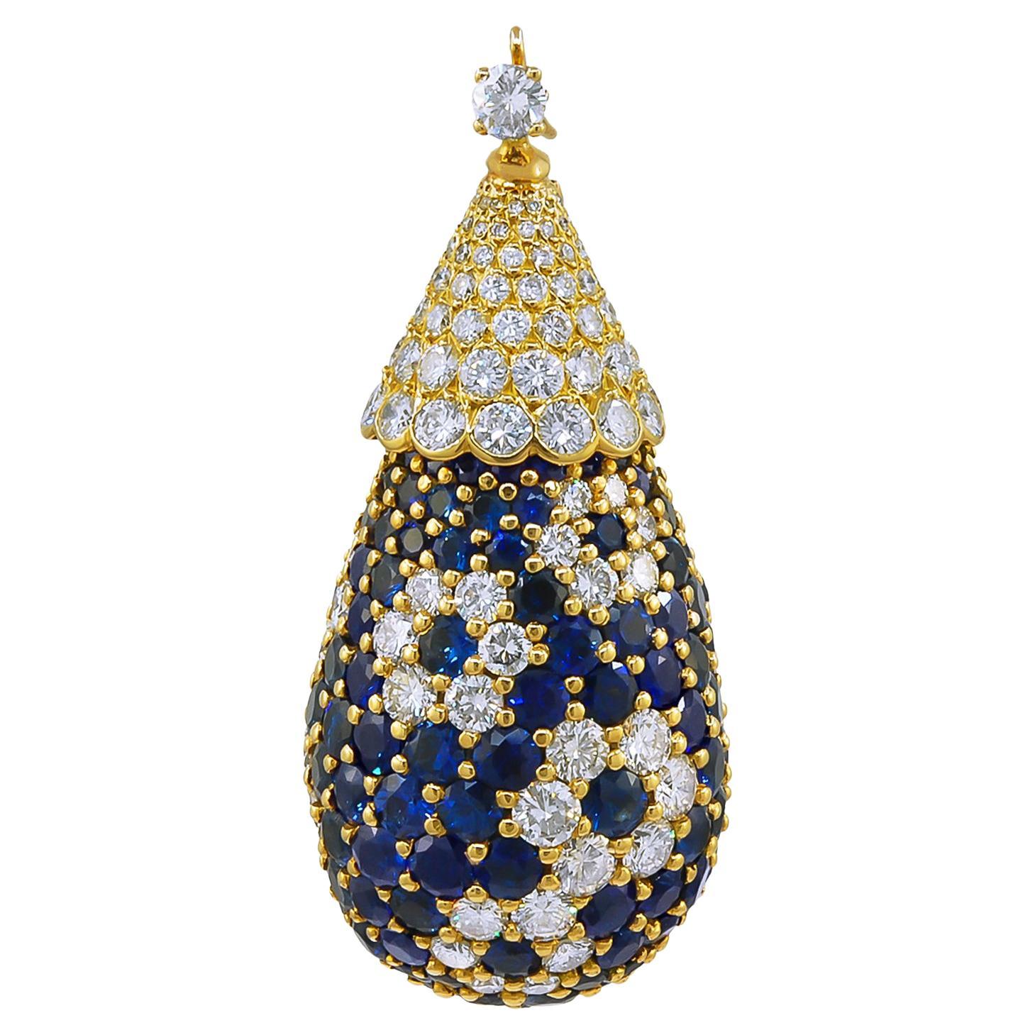 Van Cleef and Arpels Hawaii Citrine and Sapphire Pendant/Brooch at