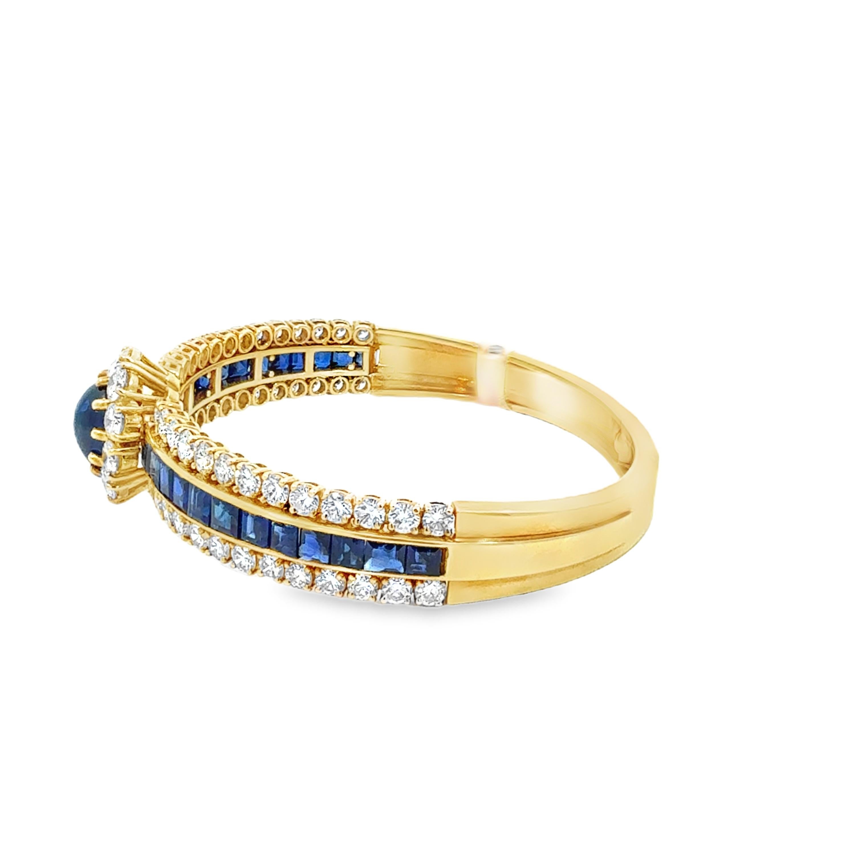 Van Cleef & Arpels Sapphire and Diamond Retro Vintage Bangle Bracelet 6