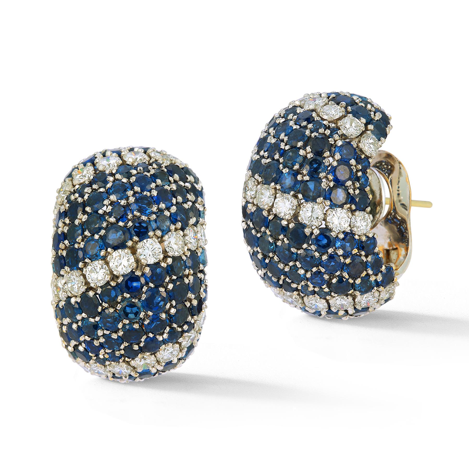Van Cleef & Arpels Sapphire & Diamond Earrings

Round cut sapphires & diamonds set in 18k white gold.

Measurements: 1