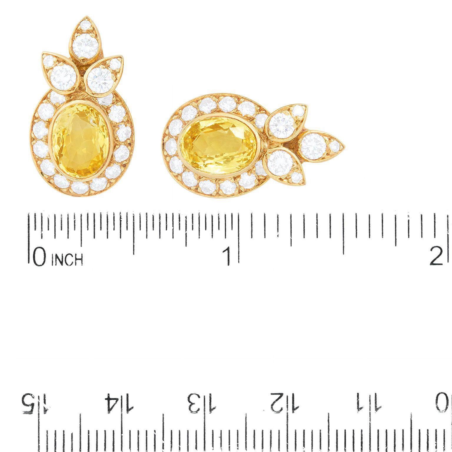 Van Cleef & Arpels Sapphire & Diamond Earrings For Sale 1