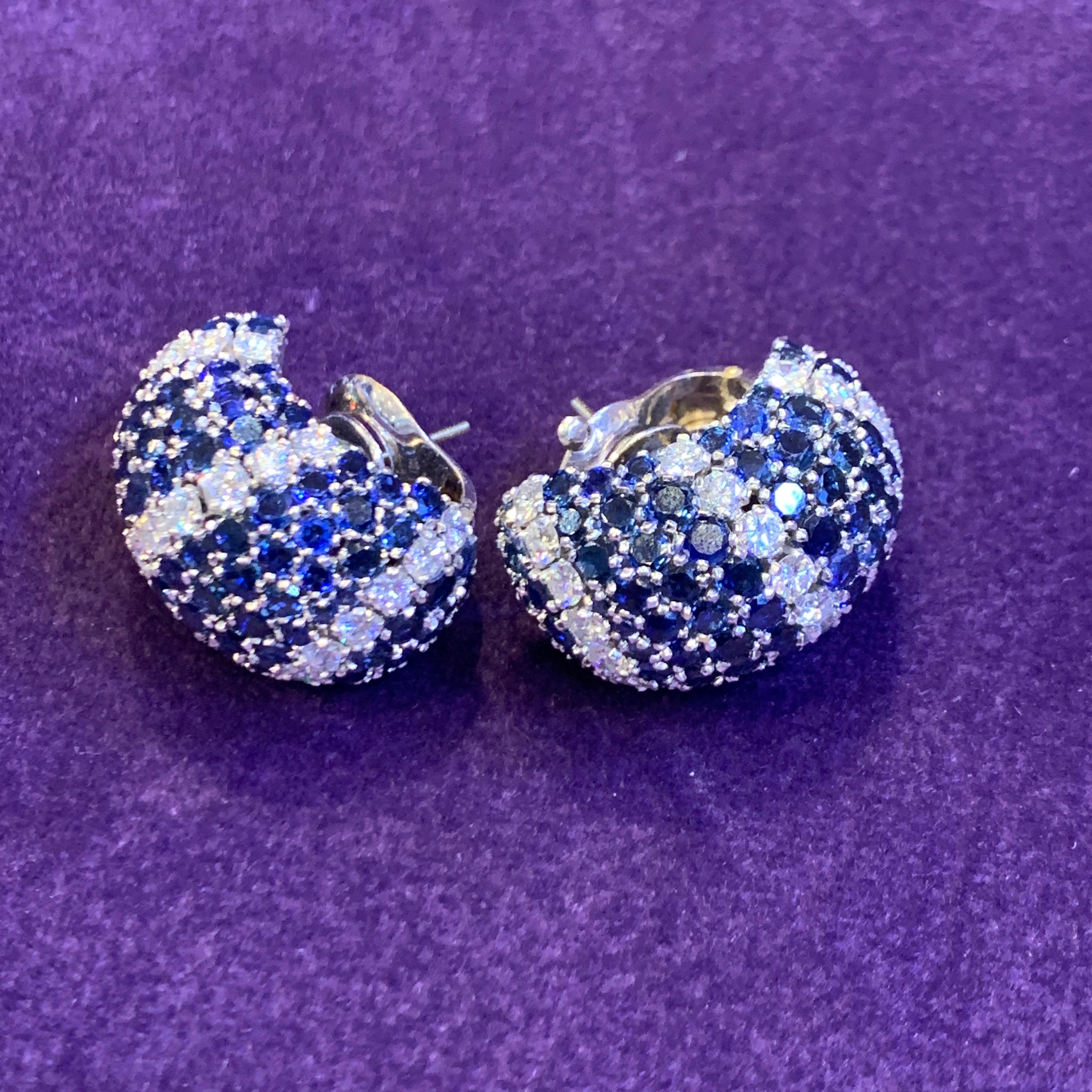 Women's Van Cleef & Arpels Sapphire & Diamond Earrings For Sale