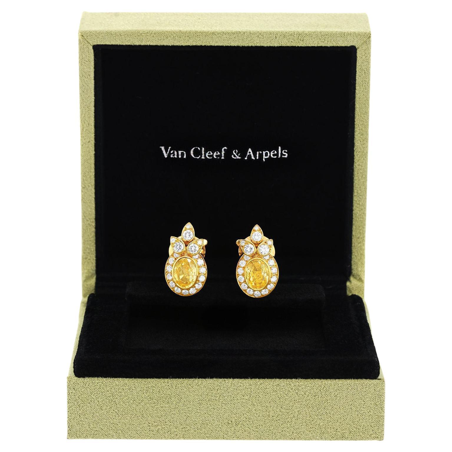 Van Cleef & Arpels Sapphire & Diamond Earrings