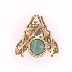 Van Cleef & Arpels Sapphire Diamond Gold Fly Bee Brooch Pin Fine Estate Jewelry