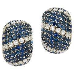 Orecchini a cerchio con zaffiro e diamanti Van Cleef & Arpels