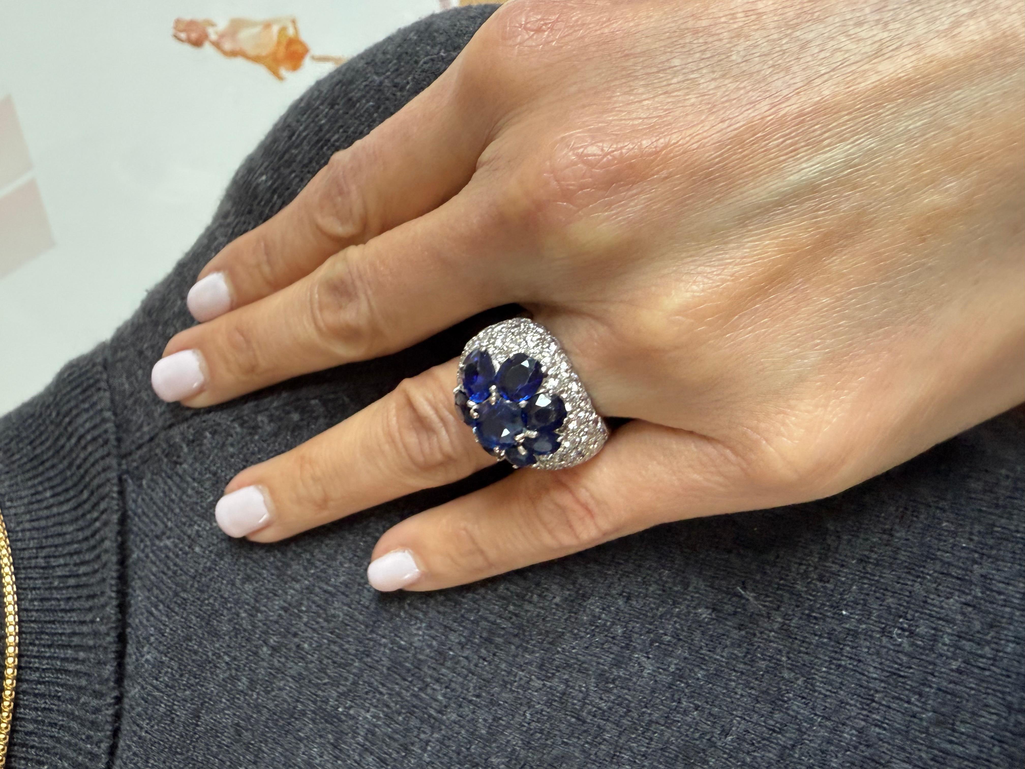 Van Cleef & Arpels Sapphire & Diamond Ring For Sale 10