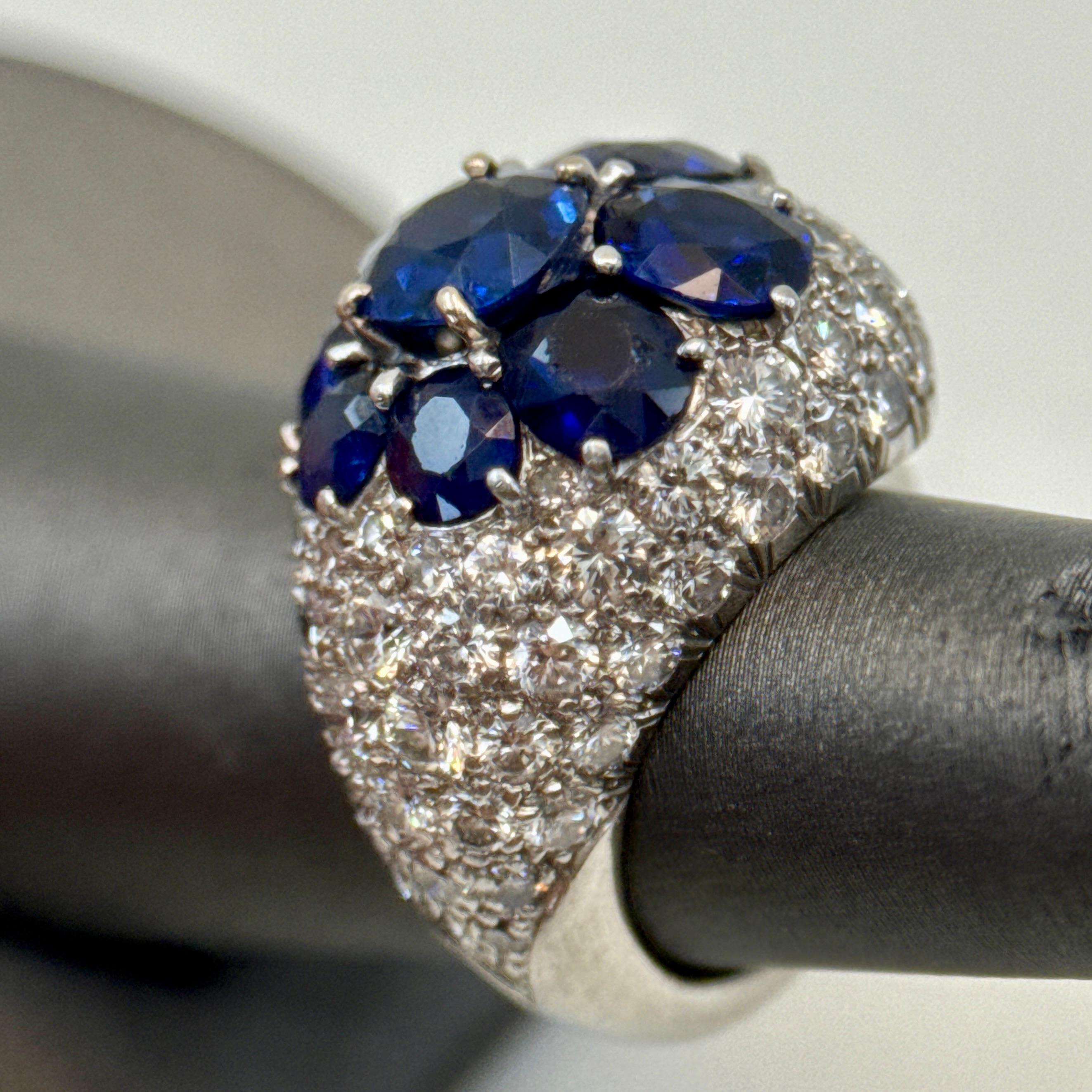 Van Cleef & Arpels Saphir- und Diamantring für Damen oder Herren im Angebot