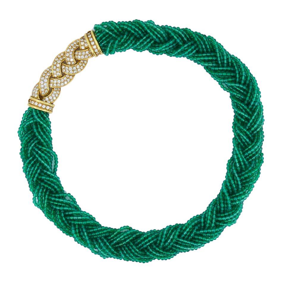 Van Cleef & Arpels, colliers de perles interchangeables en or 18 carats avec diamants en vente 1