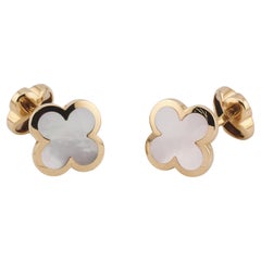 Coquillage Van Cleef & Arpels  Boutons de manchette Alhambra en or jaune 18k