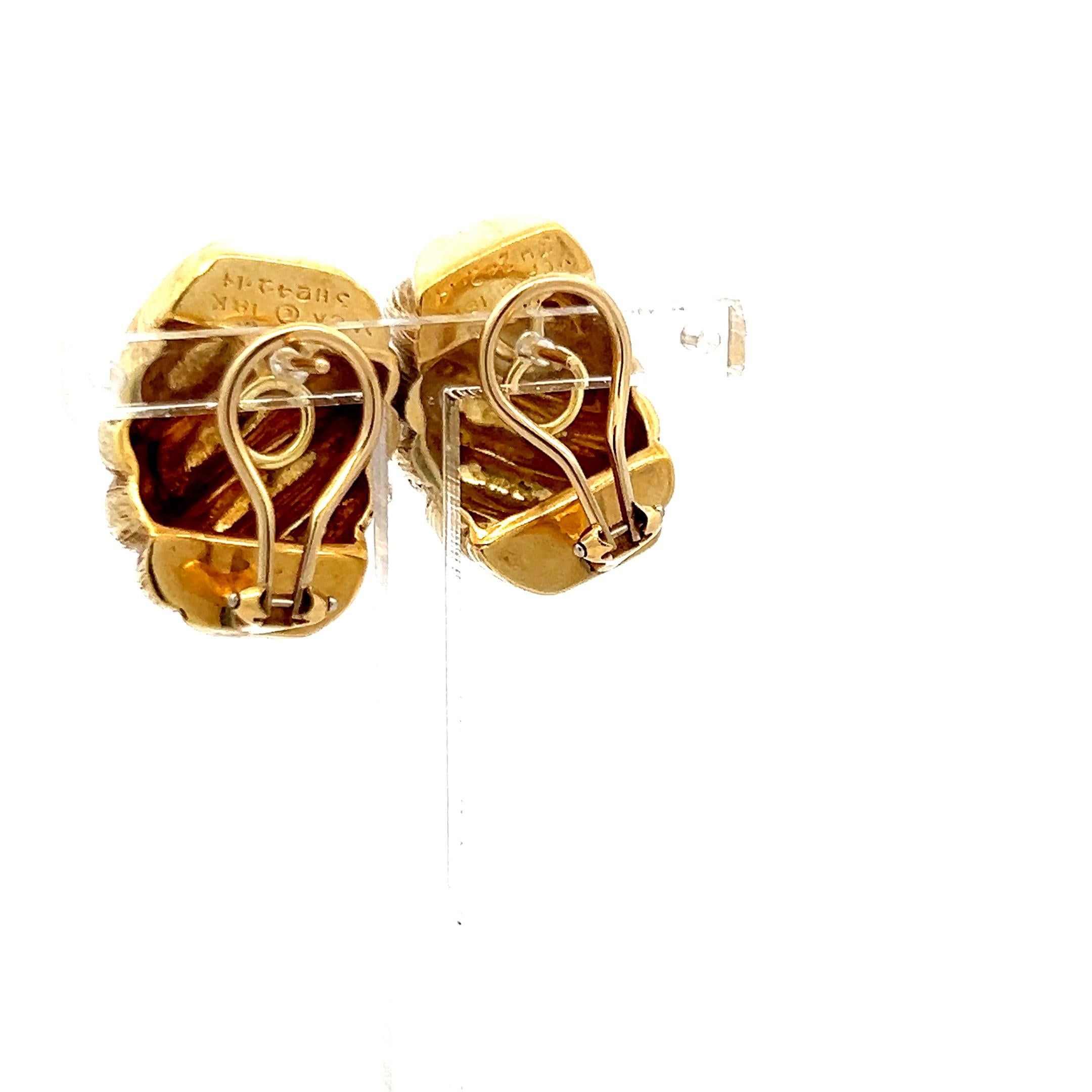 Orecchini a clip in oro giallo 18 carati Van Cleef & Arpels Shrimp in vendita 3