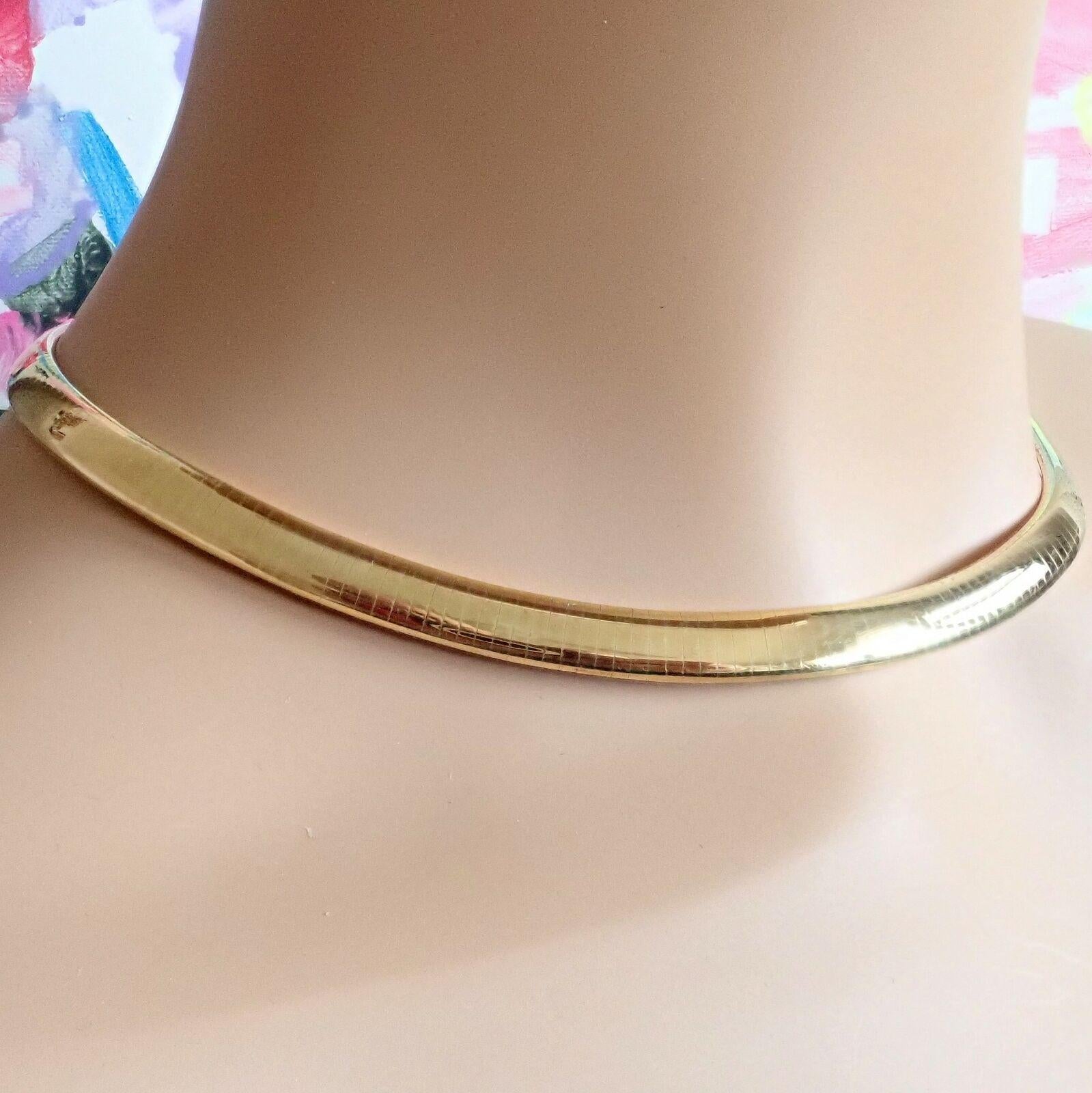 Van Cleef & Arpels Snake Collar Omega Yellow Gold Chain Necklace 3