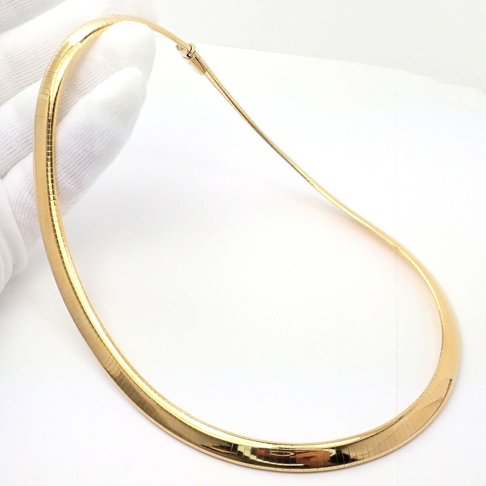 18k Yellow Gold Snake Collar Omega Chain Necklace by Van Cleef & Arpels. 
Details: 
Length: 17.5