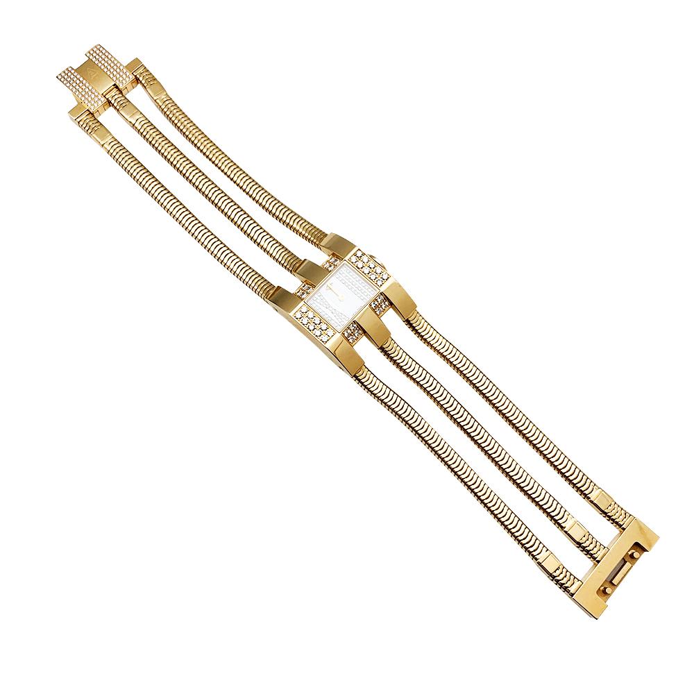 Women's or Men's Van Cleef & Arpels Snake Watch, Yellow Gold and Diamonds