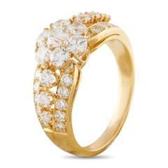 Van Cleef & Arpels Snowflake 18K Yellow Gold 1.60ct Diamond Ring VC10-031226