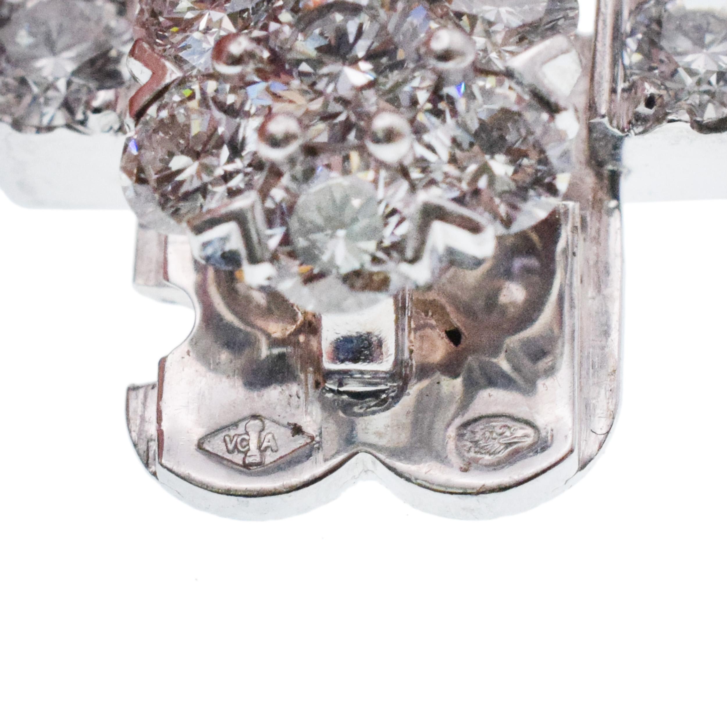 Van Cleef & Arpels  'Snowflake' Diamond and Platinum Bracelet 7