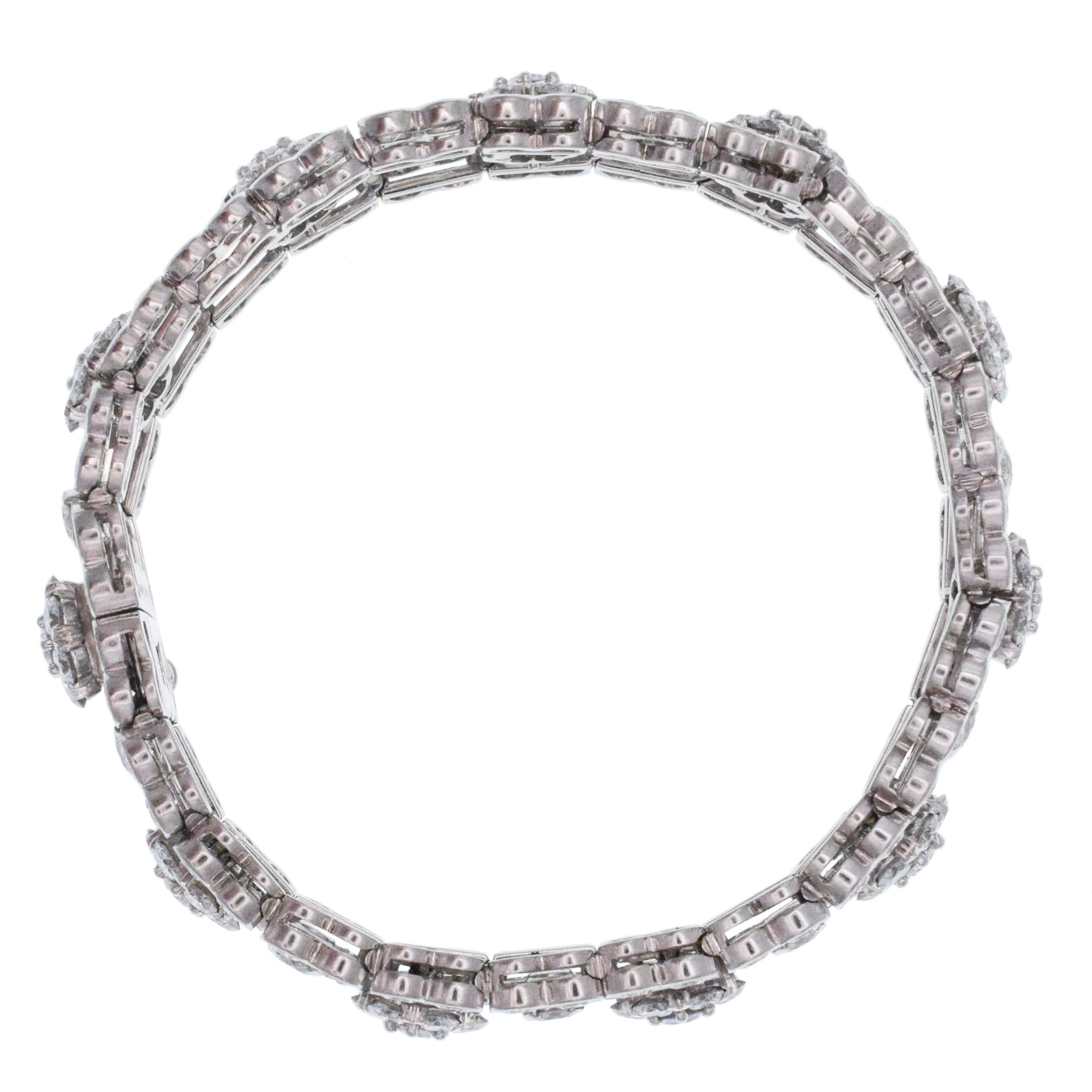 Van Cleef & Arpels  'Snowflake' Diamond and Platinum Bracelet 1