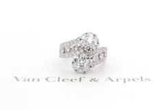 Van Cleef & Arpels Snowflake Double Flower Ring Platinum & Diamond 3.00ctw BNP
