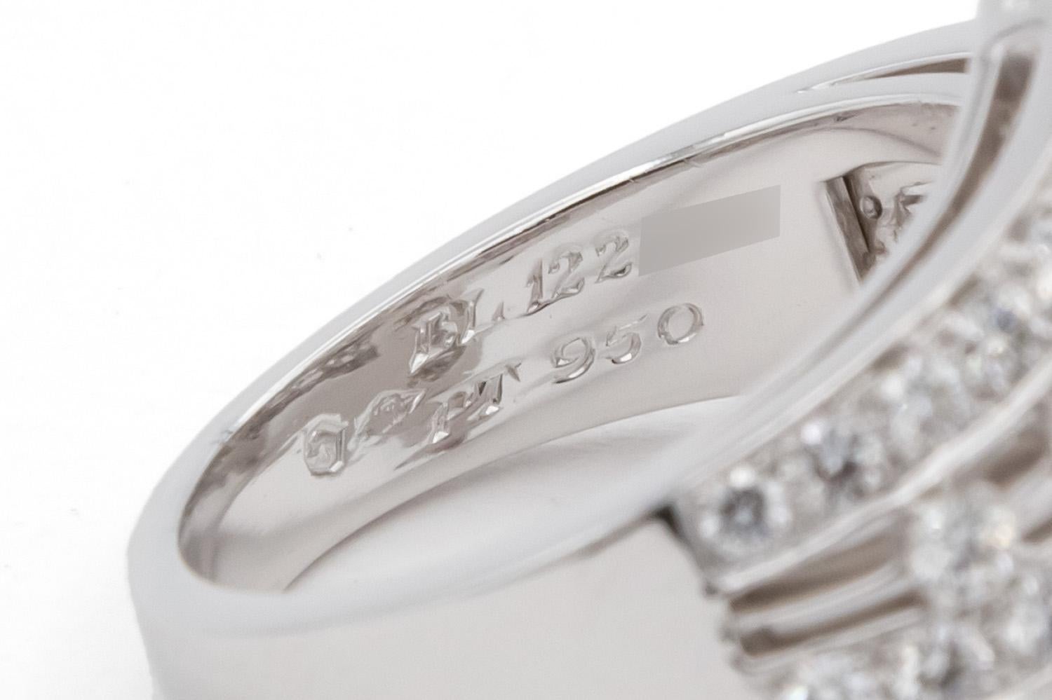 Van Cleef & Arpels Anello con fiocco di neve e doppio fiore in platino e diamanti 3,00ctw BNP in vendita 3