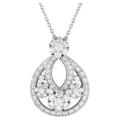 Van Cleef & Arpels Snowflake Platinum 3.05 Carat Diamond Necklace