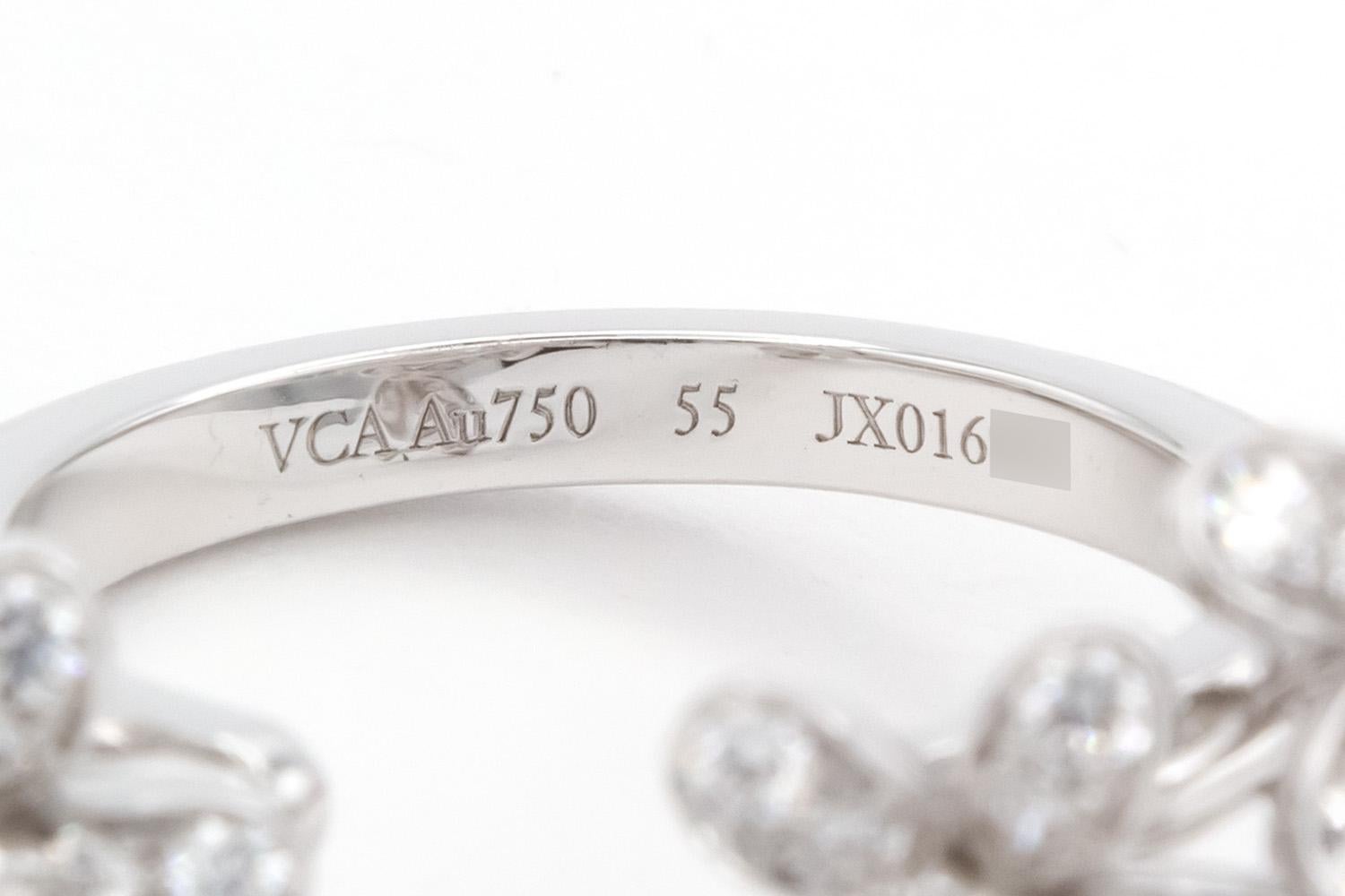 Van Cleef & Arpels Socrate Between the Finger Ring 18k White Gold & Diamond BNP 1