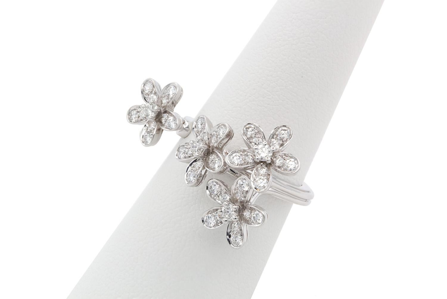 Van Cleef & Arpels Socrate Between the Finger Ring 18k White Gold & Diamond BNP 3