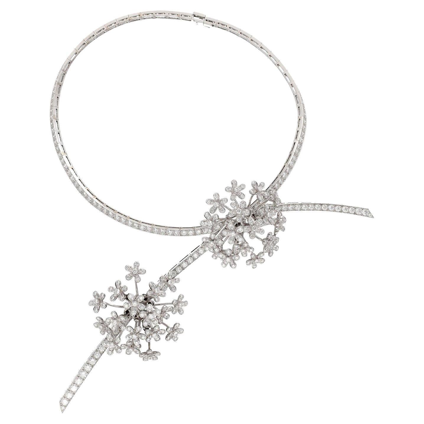 Van Cleef & Arpels „Socrate“ Kollektion Diamant-Halskette/Brosche