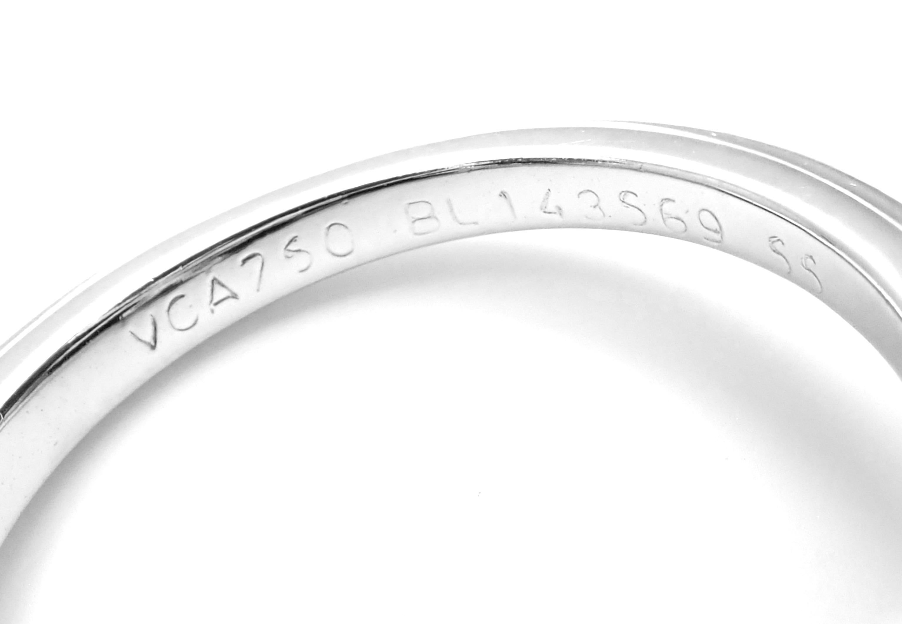 Women's or Men's Van Cleef & Arpels Socrate Diamond between the Finger Ring White Gold Ring