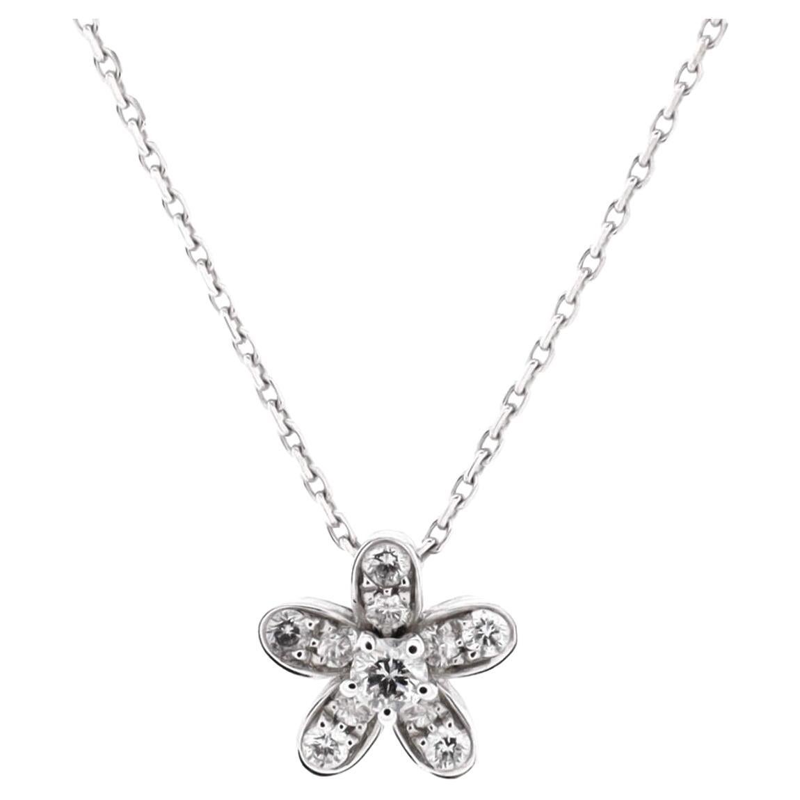 Van cleef gold flower necklace Clearance