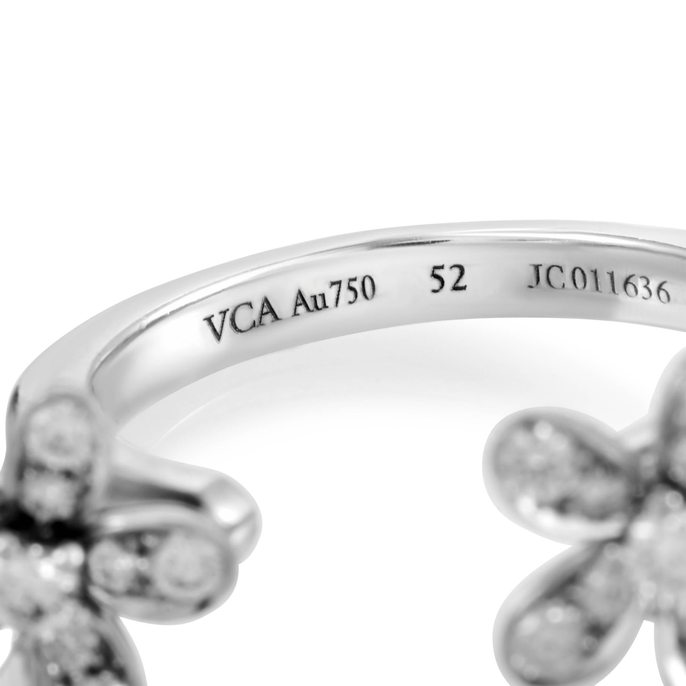 Women's Van Cleef & Arpels Socrate White Gold Diamond Between the Finger Ring
