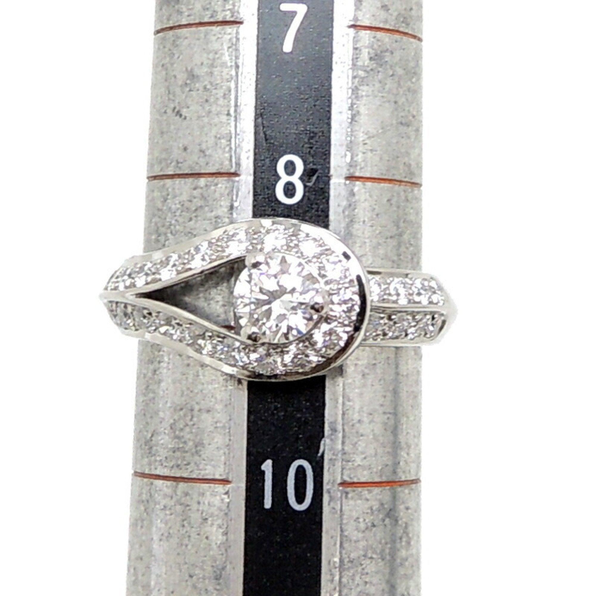Van Cleef & Arpels Solitaire Diamond Ring in Platinum For Sale 2