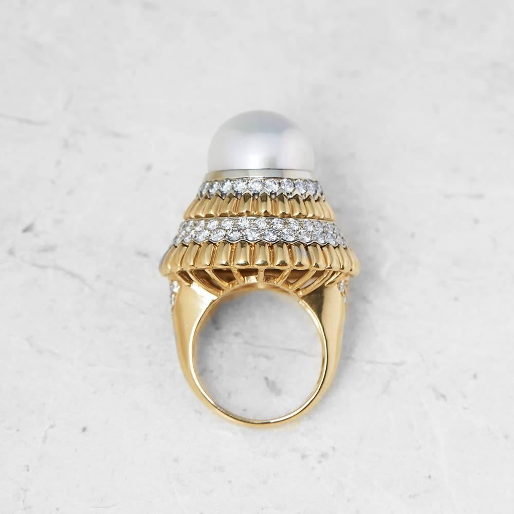 Women's Van Cleef & Arpels South Sea Pearl Diamond Cocktail Ring