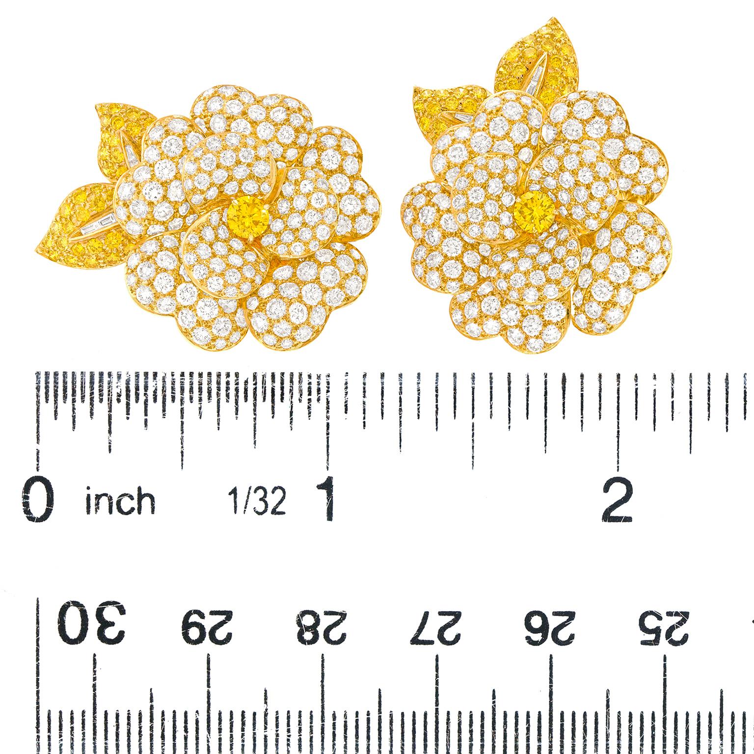 Van Cleef & Arpels Spectacular Camellia Earrings 1