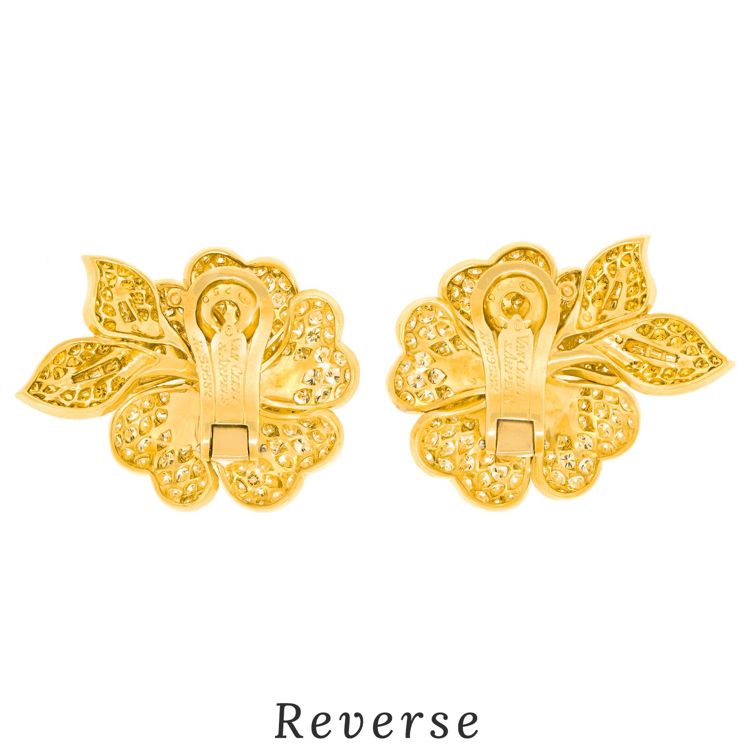 Van Cleef & Arpels Spectacular Camellia Earrings 4