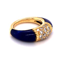Van Cleef & Arpels Stacking Philippine Ring, Lapis Lazuli, Diamonds, Yellow Gold
