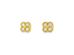 Van Cleef & Arpels Sweet Alahambra Diamond Earrings in 18K Yellow Gold