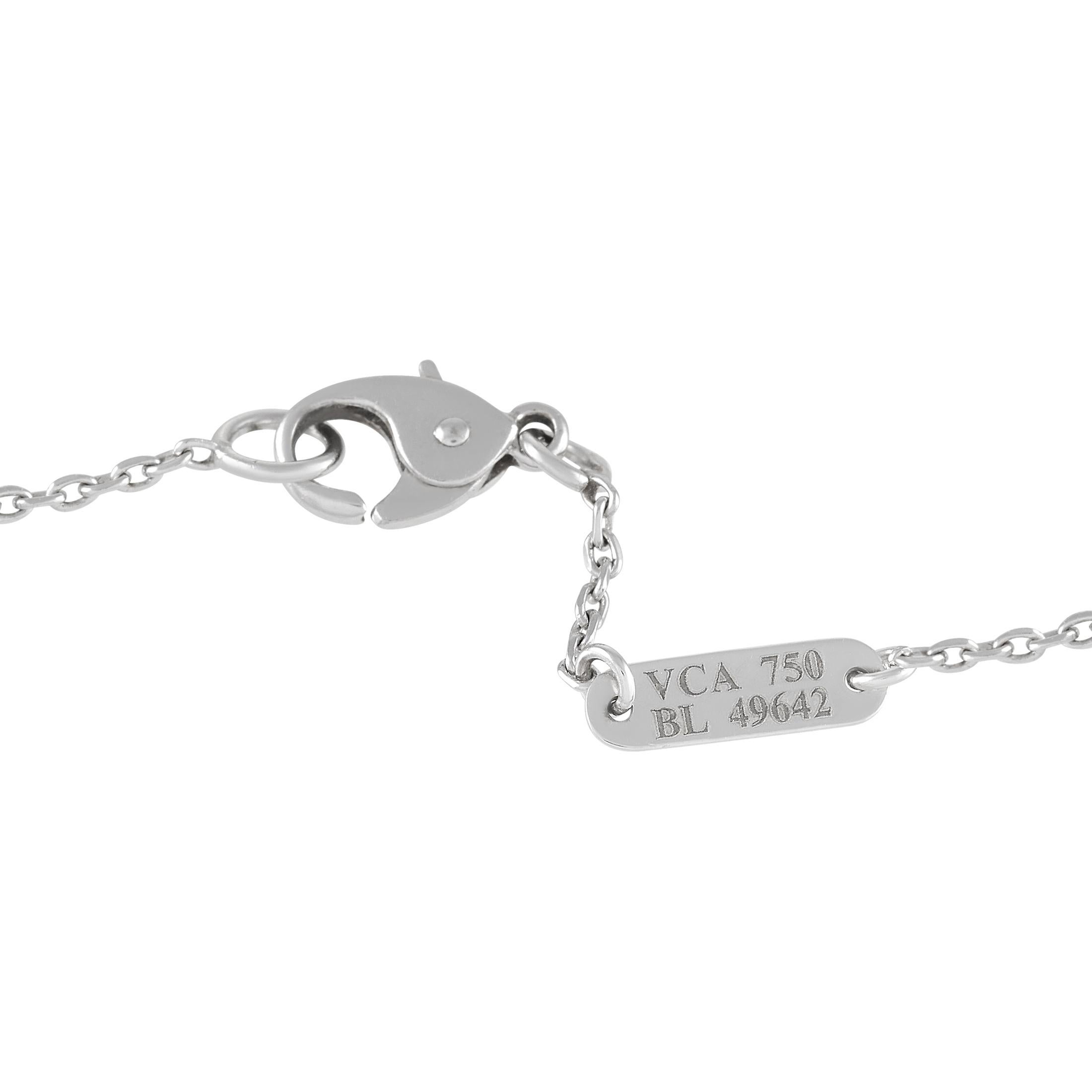 sweet alhambra white gold necklace