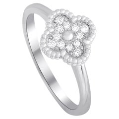 Van Cleef & Arpels Sweet Alhambra Diamantring aus 18 Karat Weißgold
