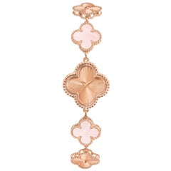 Van Cleef & Arpels Sweet Alhambra 4 Motifs Mother Of Pearl Watch 18K Rose Gold