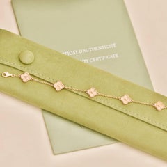 Van Cleef & Arpels Sweet Alhambra 6 Motif 18K Rose Gold Bracelet