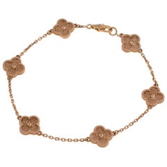 Van Cleef & Arpels Sweet Alhambra 6 Motif Bracelet en or rose 18K