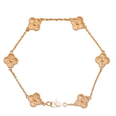 Van Cleef & Arpels Sweet Alhambra 6 Motif 18K Rose Gold Bracelet