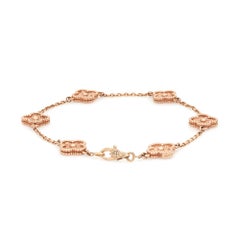 Van Cleef & Arpels Sweet Alhambra 6 Motifs Bracelet 18K Rose Gold