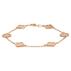 Van Cleef & Arpels Sweet Alhambra Armband mit 6 Motiven aus 18 Karat Roségold