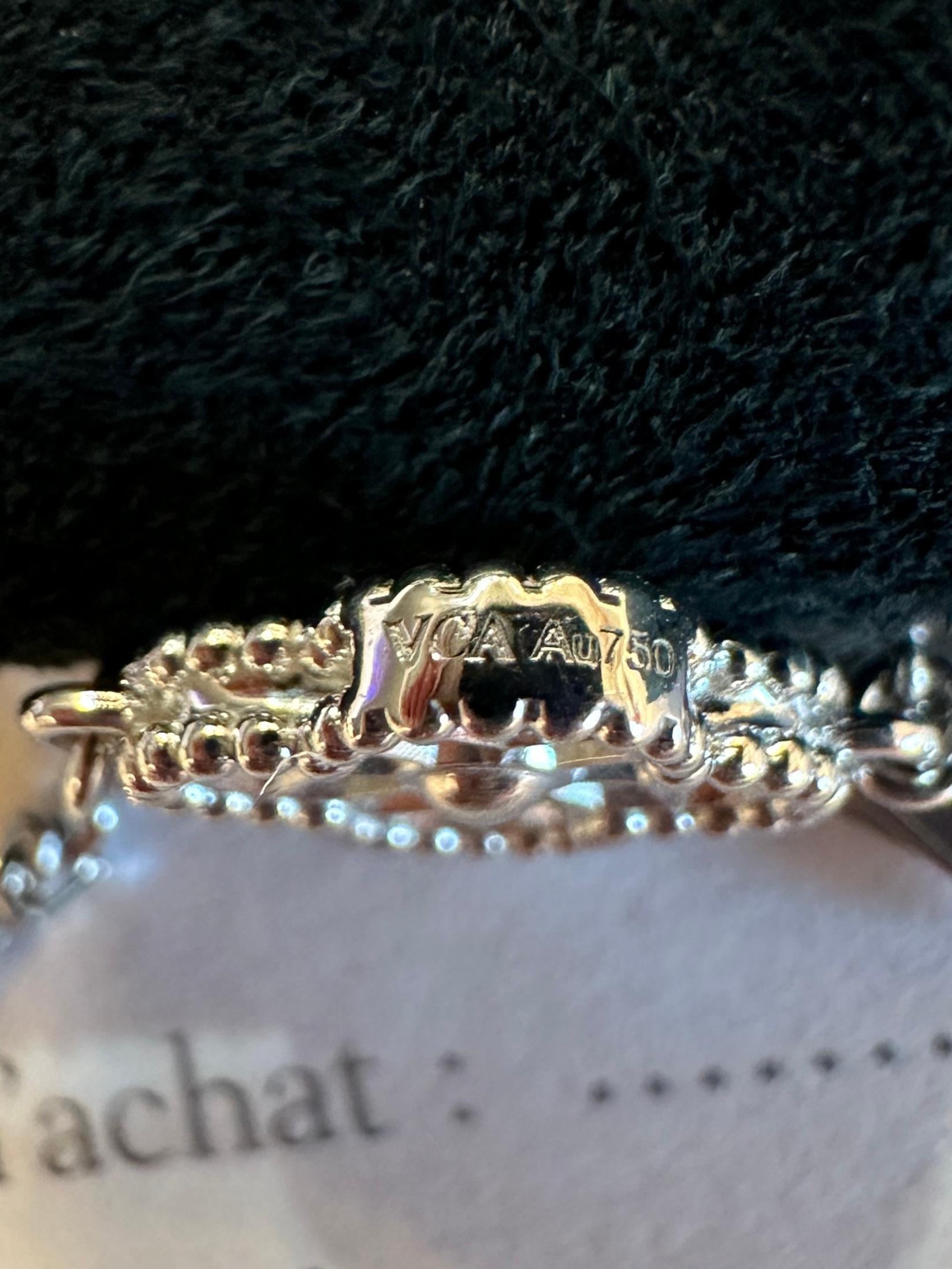 Van Cleef & Arpels Sweet Alhambra 6 Motifs Diamond Bracelet, White Gold 5
