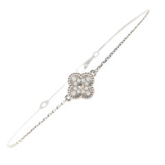 Van Cleef & Arpels Süßes Alhambra-Armband 18K Weißgold und Diamanten