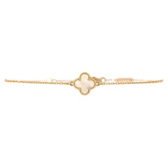 Van Cleef & Arpels Sweet Alhambra Bracelet 18k Yellow Gold and Mother of Pearl