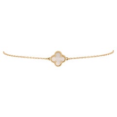 Van Cleef & Arpels Sweet Alhambra Bracelet 18K Yellow Gold and Mother of Pearl