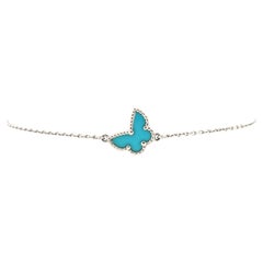 Van Cleef & Arpels Sweet Alhambra Butterfly Bracelet 18K White Gold and