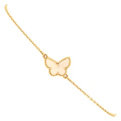 Van Cleef & Arpels Sweet Alhambra Butterfly Bracelet 18K Yellow Gold